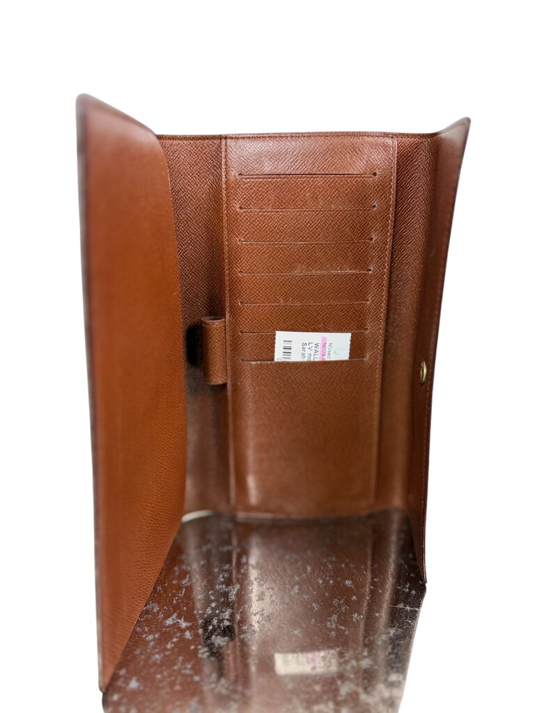 LOUIS VUITTON LEATHER MONOGRAM SARAH CLASSIC FLAP WALLET