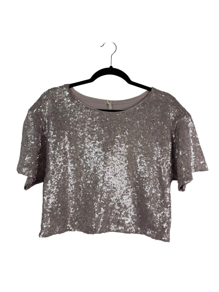 ANTHRPOLOGIE SHIMMER CROP TOP