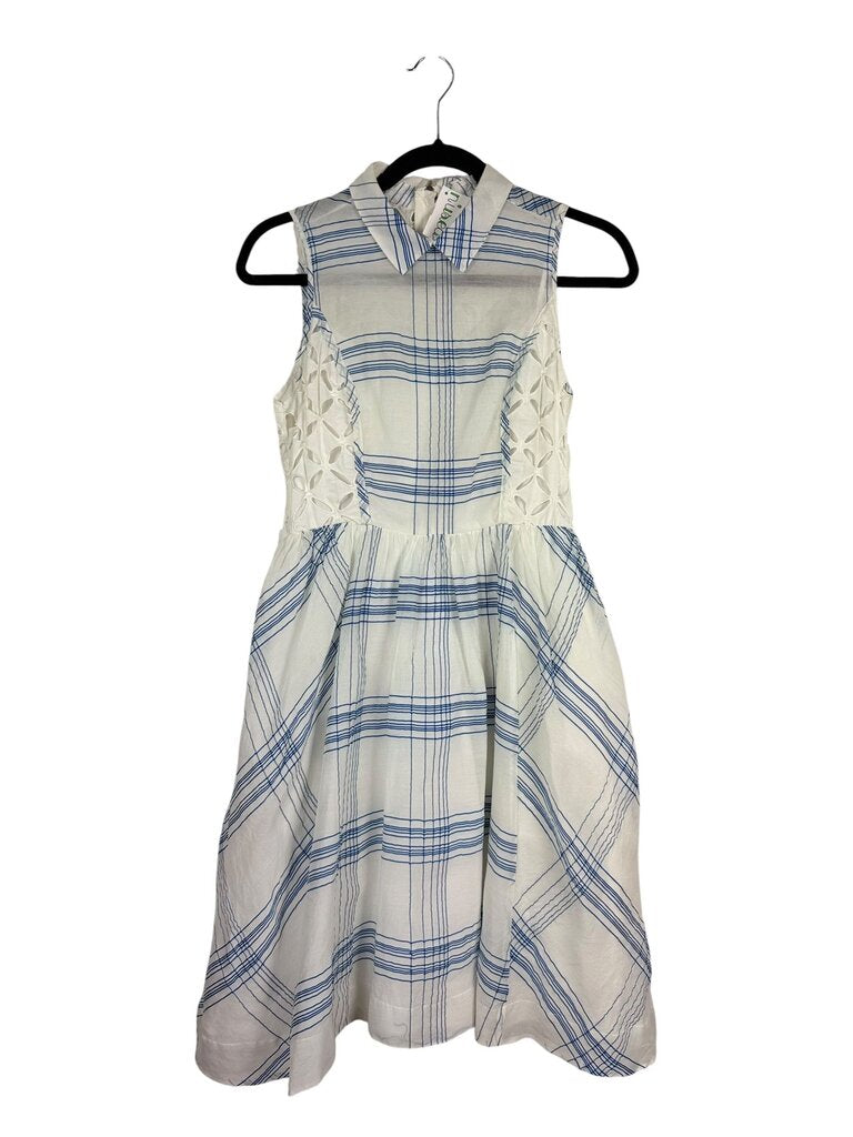 MOULINETTE SOEURS PLAID & EYELET DRESS
