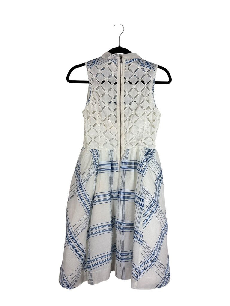 MOULINETTE SOEURS PLAID & EYELET DRESS