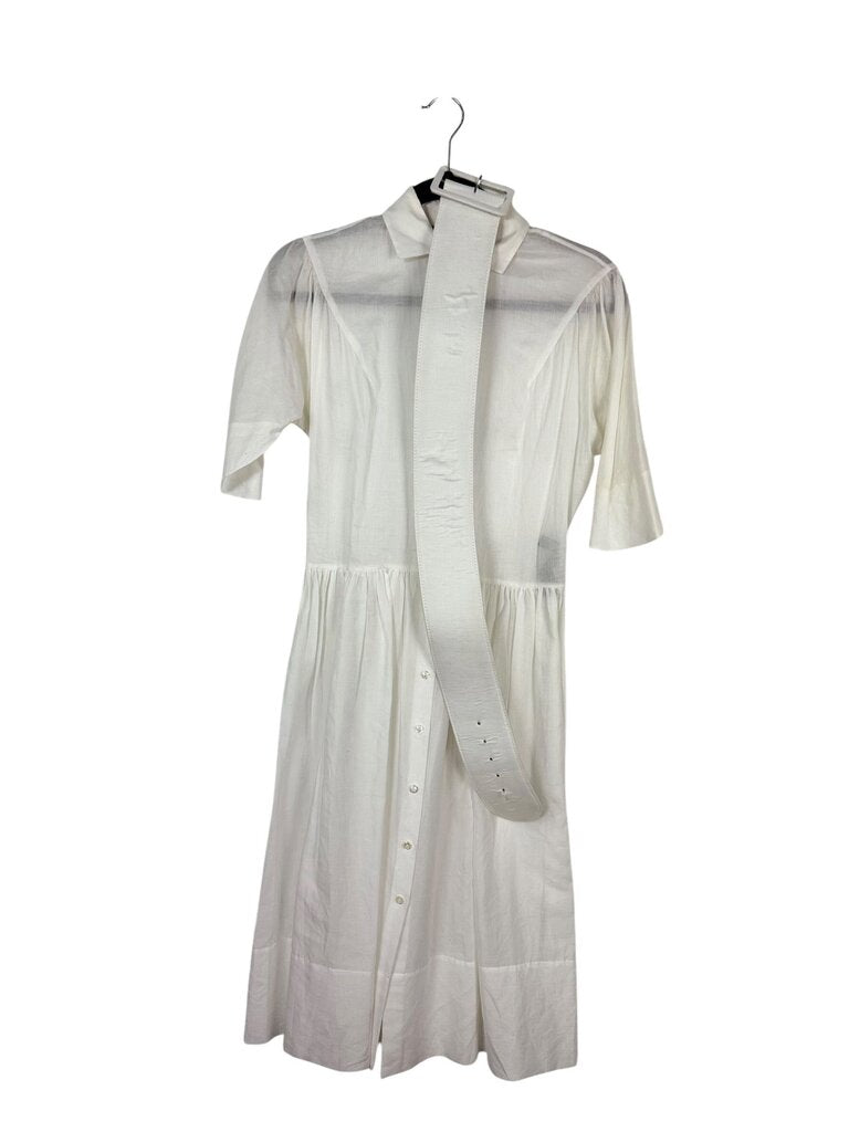 RALPH LAUREN 100% COTTON SHEER BELTED DRESS