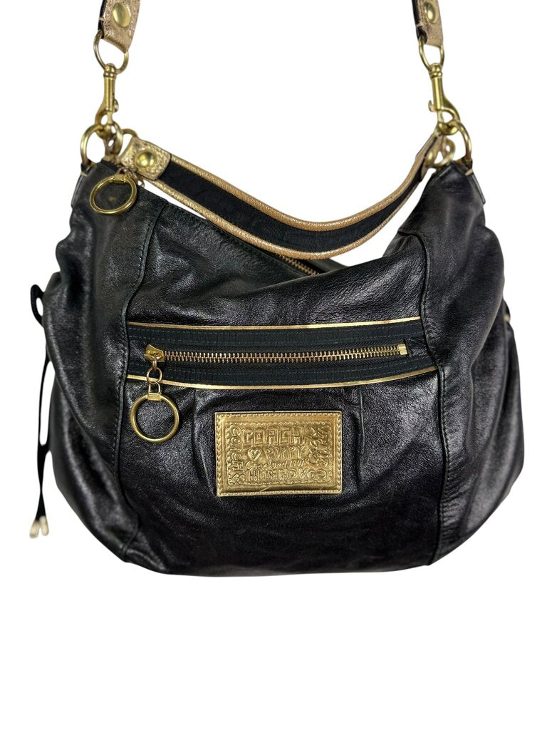COACH LEATHER POPPY HOBO BAG