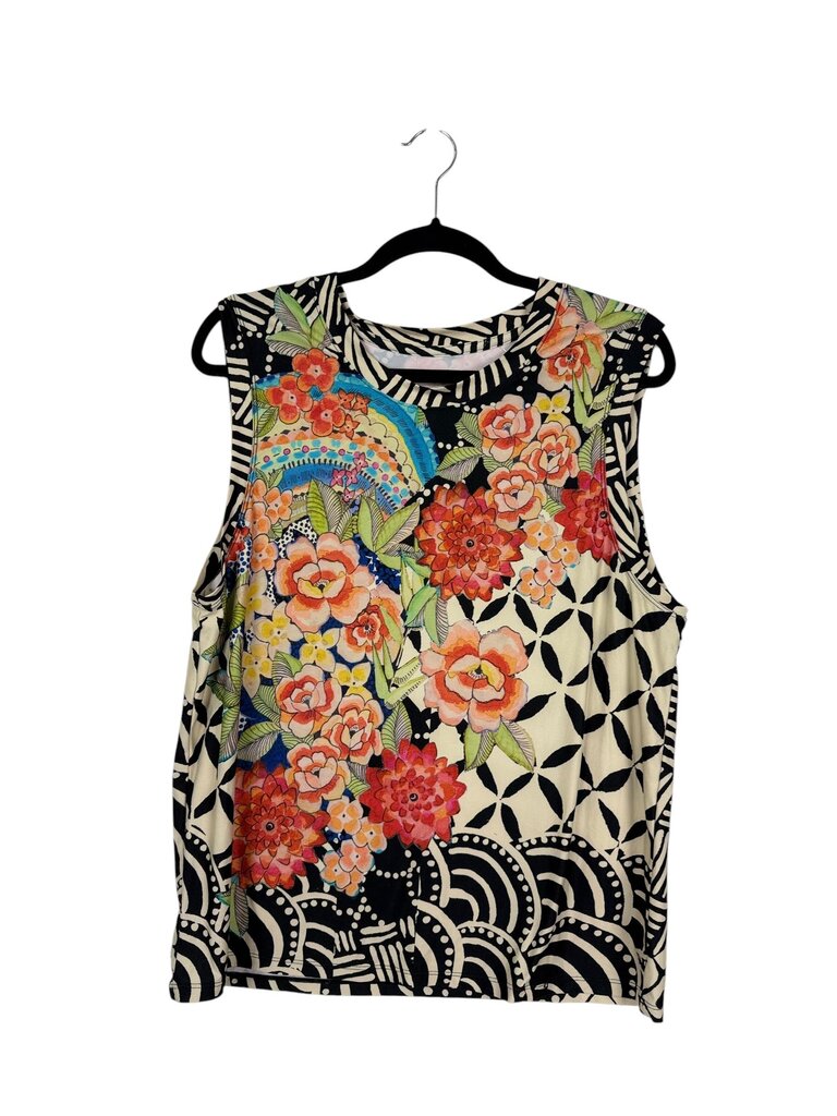 JOHNNY WAS ACTIVE MULTI FLORAL GEO TANK