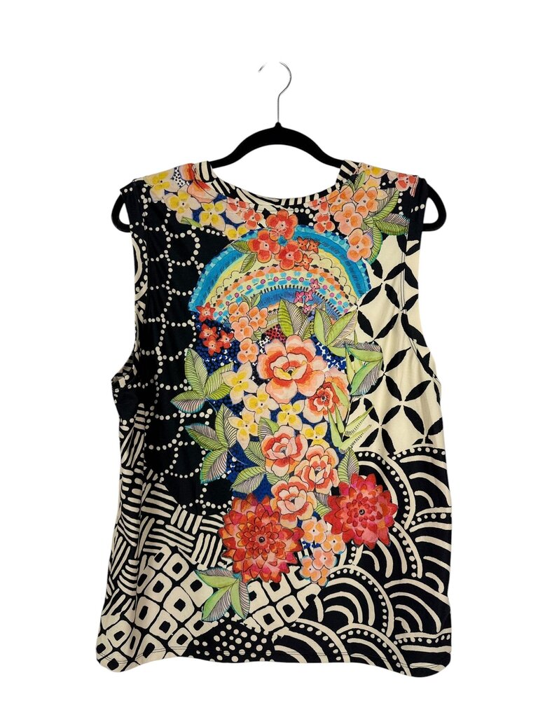 JOHNNY WAS ACTIVE MULTI FLORAL GEO TANK