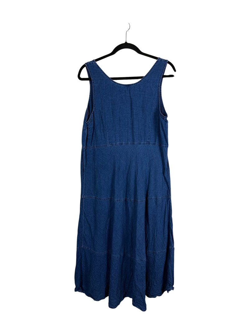 J.JILL DENIM TIERED MIDI DRESS