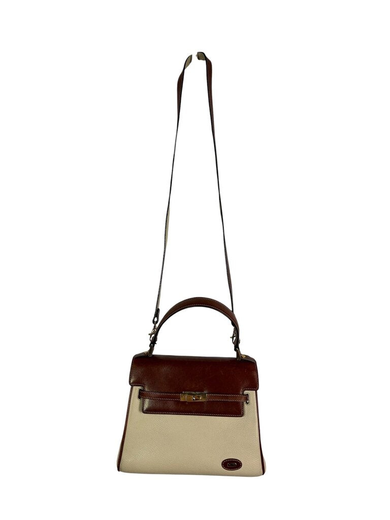 BALLY TWO TONE LEATHER SATCHEL