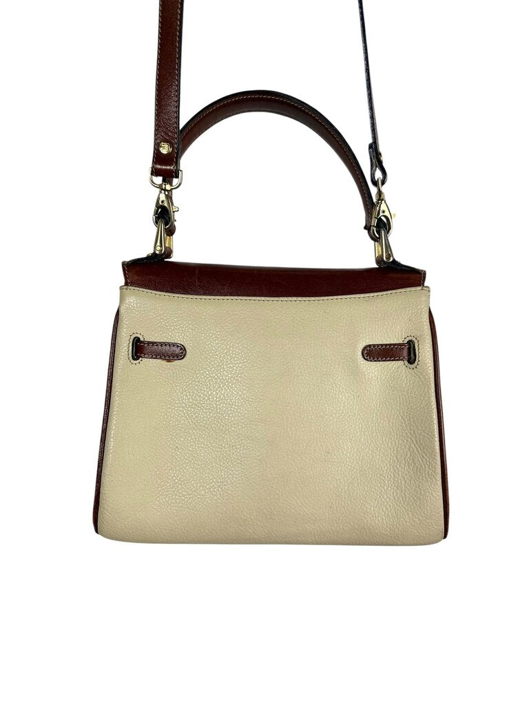 BALLY TWO TONE LEATHER SATCHEL