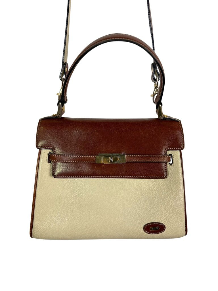 BALLY TWO TONE LEATHER SATCHEL