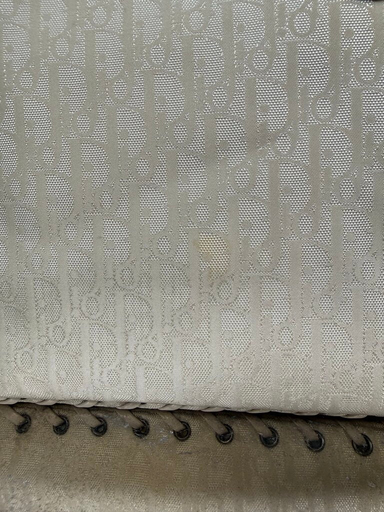 AUTHENTIC CHRISTIAN DIOR FABRIC LOGO WHIPSTITCH SHOULDER BAG