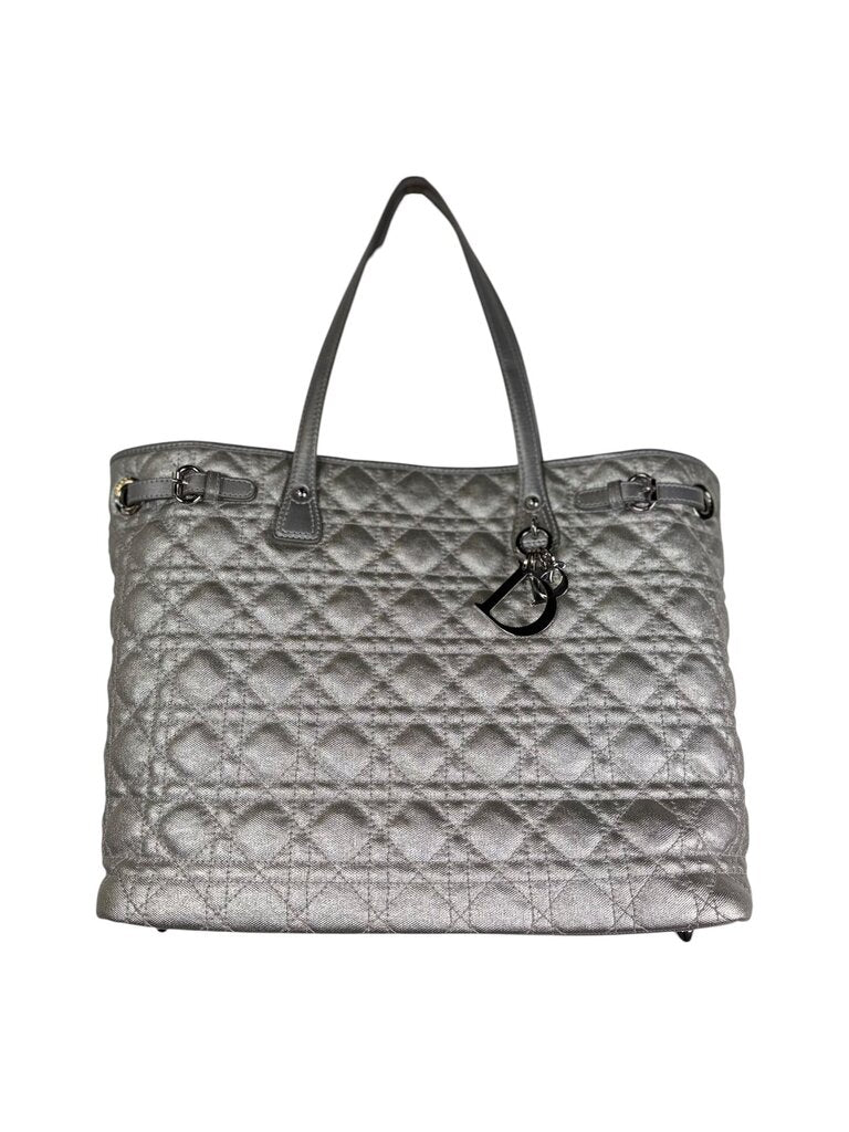 AUTHENTIC CHRISTIAN DIOR FABRIC QUILTED TOTE