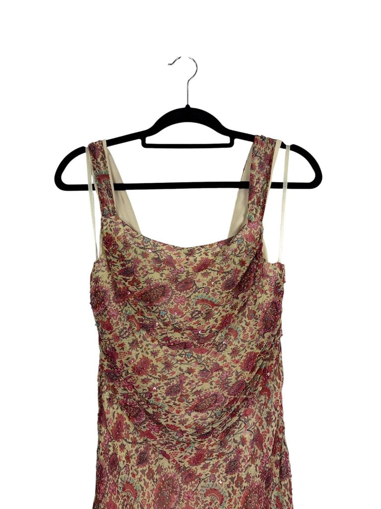 KAY UNGER BEADED FLORAL GOWN