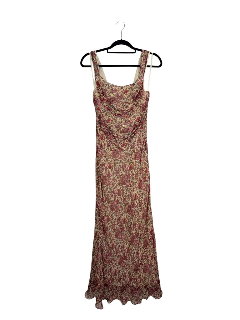 KAY UNGER BEADED FLORAL GOWN