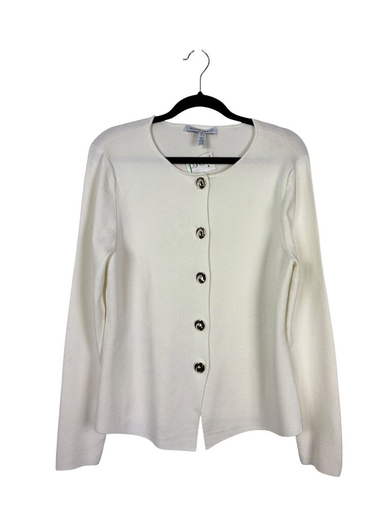 ELLEN TRACEY BUTTON FRONT CARDIGAN