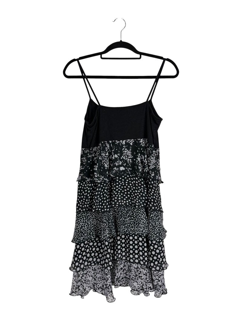 JOFRATI POLKA DOT & FLORAL TIERED DRESS
