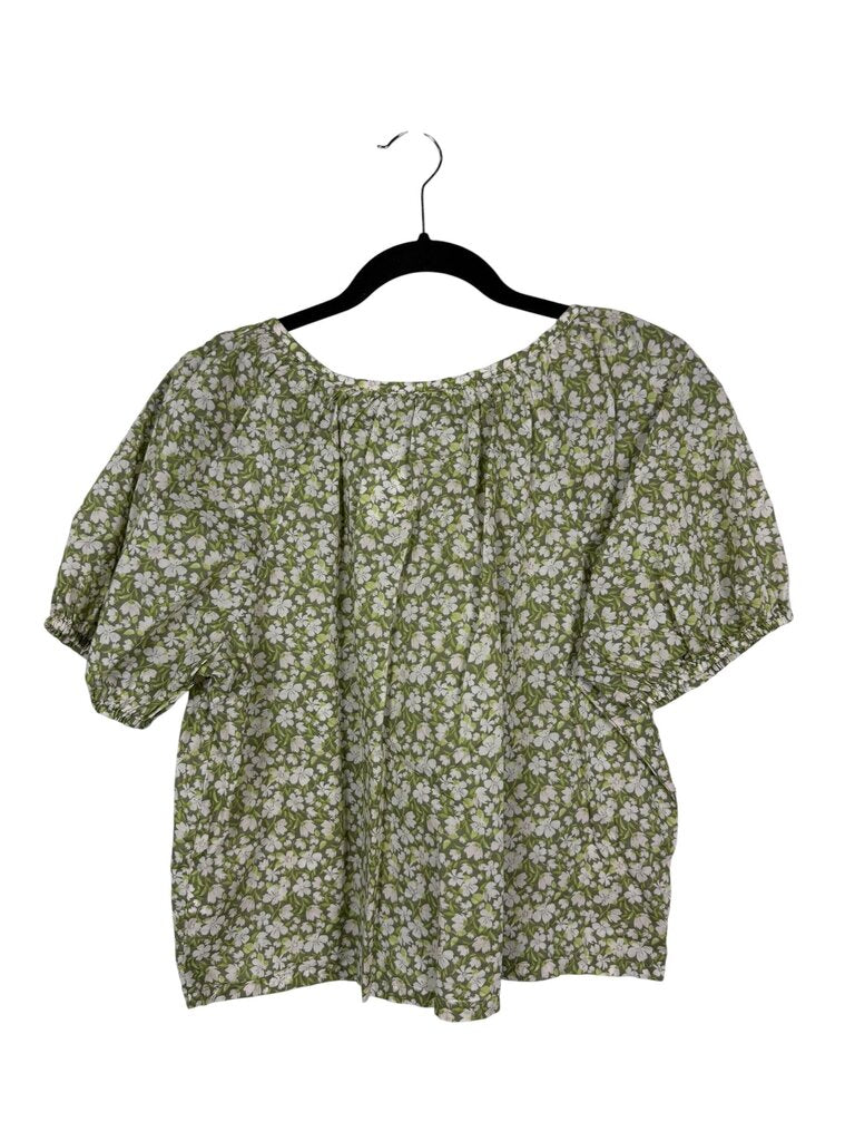 OLD NAVY FLORAL BUTTON FRONT TOP