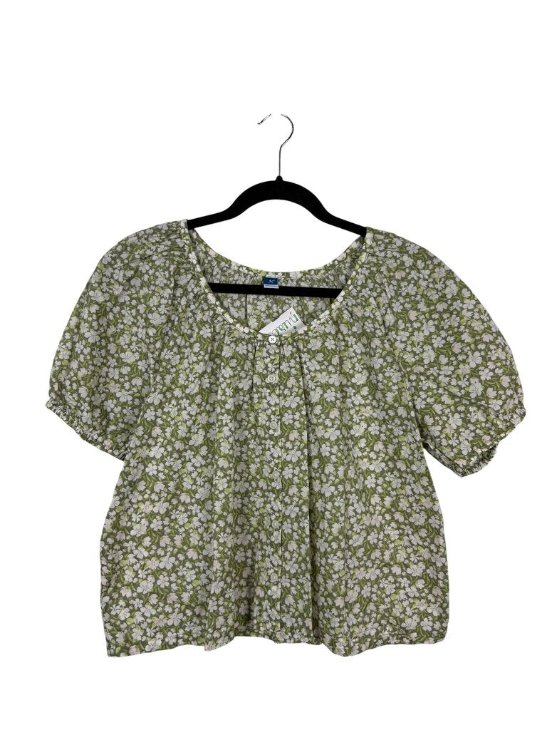OLD NAVY FLORAL BUTTON FRONT TOP