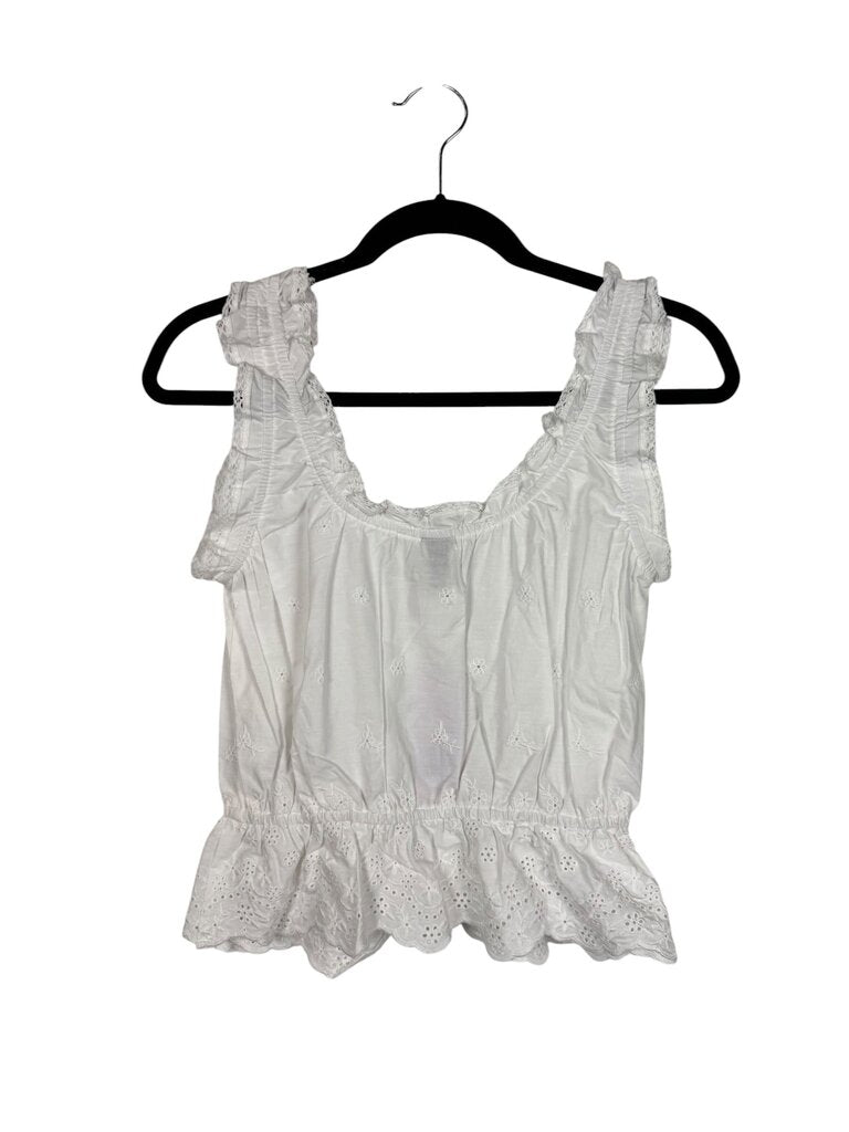 WILD FABLE EYELET LACE TRIM TOP