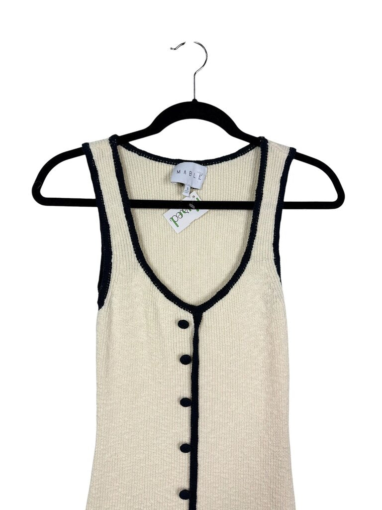 MARBLE KNIT BUTTON MAXI DRESS