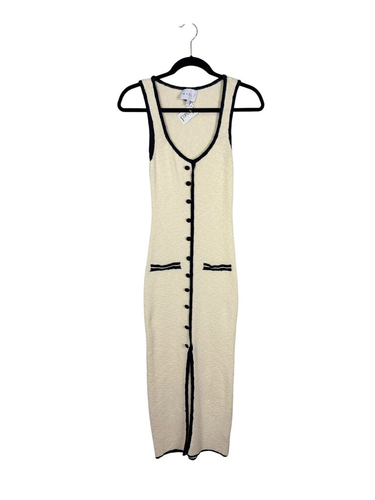 MARBLE KNIT BUTTON MAXI DRESS
