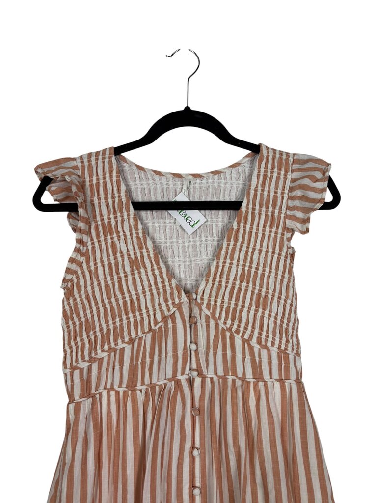 ANTHROPOLOGIE STRIPED MIDI DRESS
