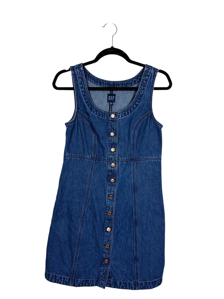 GAP BUTTON FRONT DENIM DRESS