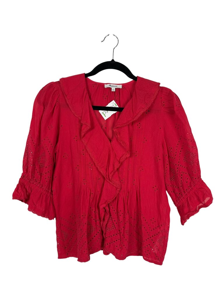 MADEWELL CROCHET EYELET BLOUSE