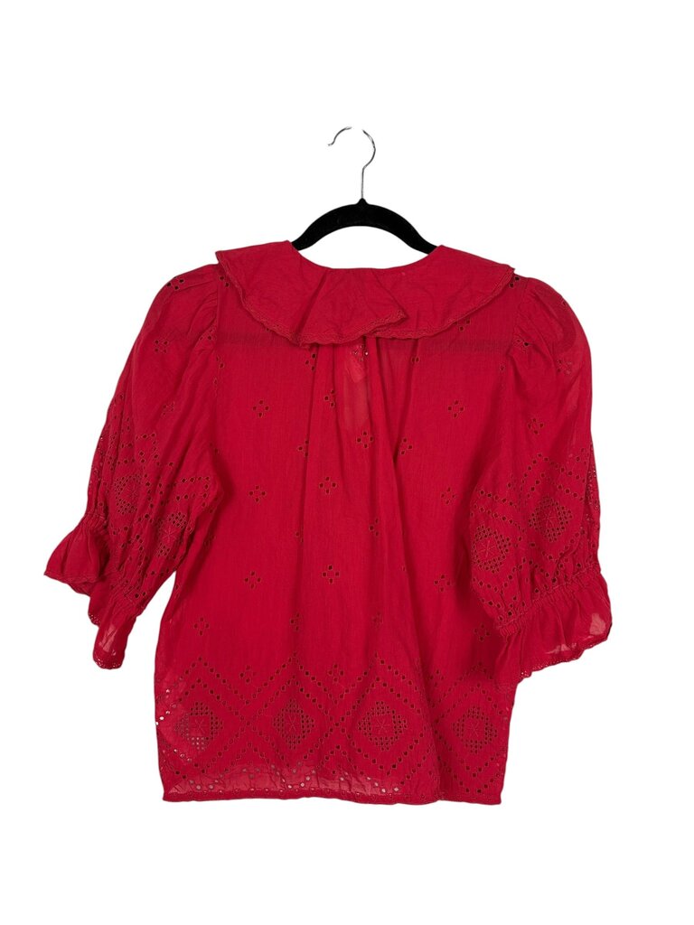 MADEWELL CROCHET EYELET BLOUSE