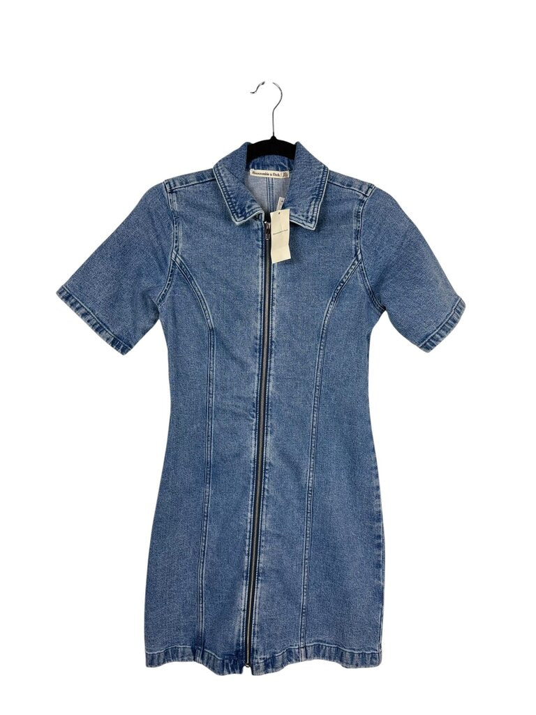 ABERCROMBIE & FITCH DENIM ZIP DRESS