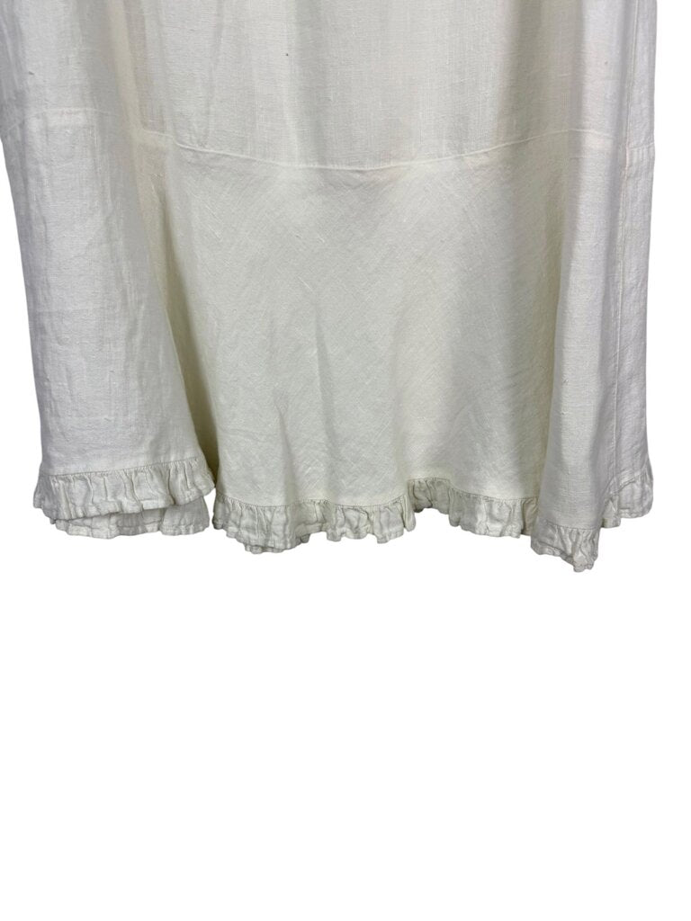 MATCH POINT LINEN MIDI SKIRT