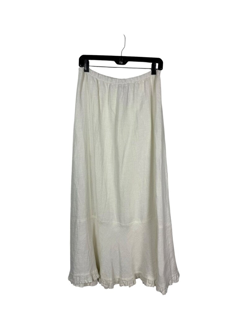 MATCH POINT LINEN MIDI SKIRT