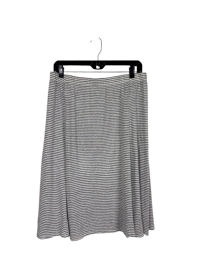 EILEEN FISHER 100% LINEN STRIPED SKIRT