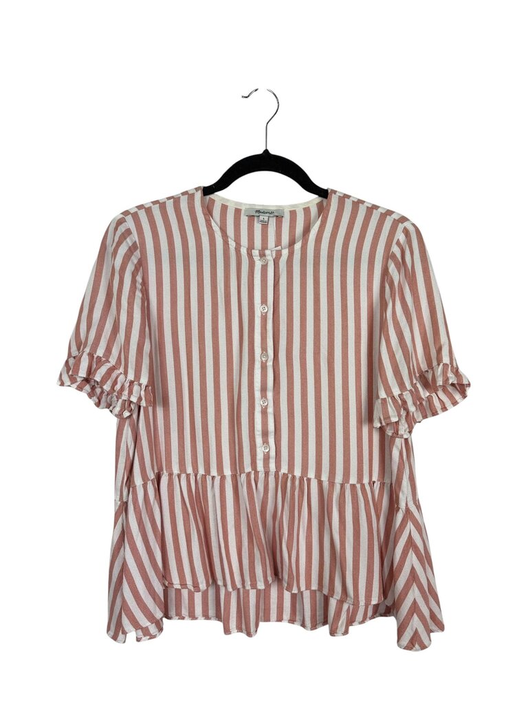 MADEWELL STRIPED BUTTON BLOUSE