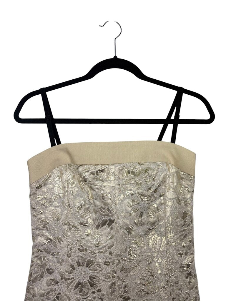 DOLCE & GABBANA METALLIC BROCADE SHEATH DRESS