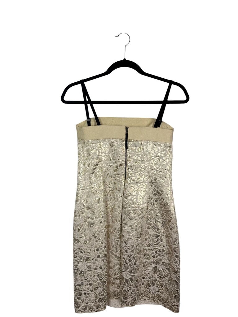 DOLCE & GABBANA METALLIC BROCADE SHEATH DRESS