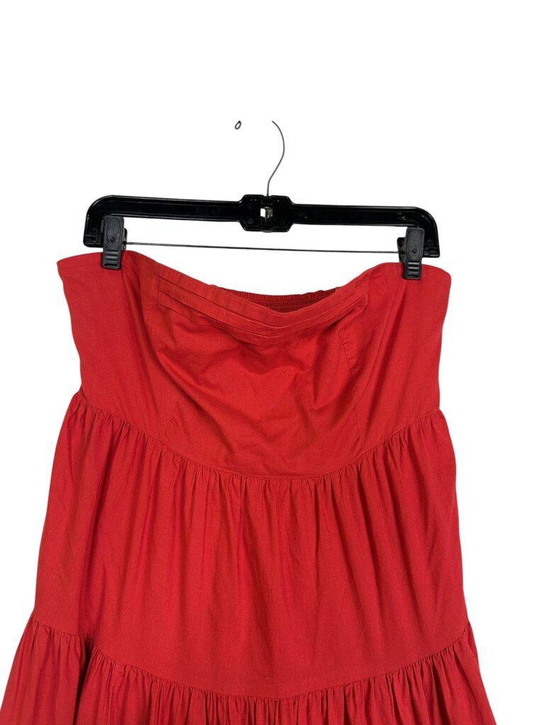 EDME & ESYLLTE STRAPLESS TIERED DRESS