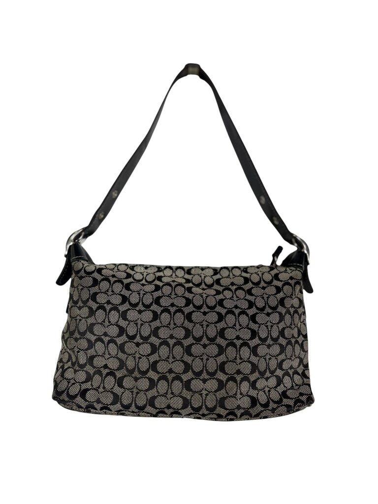 COACH FABRIC LOGO MONOGRAM SHOULDER BAG