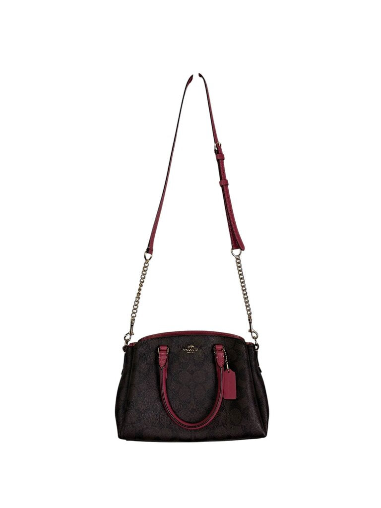 COACH COATED CANVAS LOGO HANDBAG
