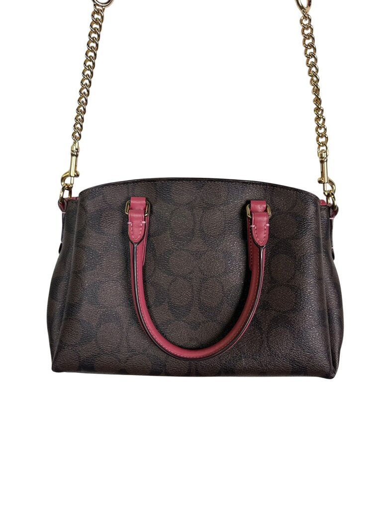 COACH COATED CANVAS LOGO HANDBAG