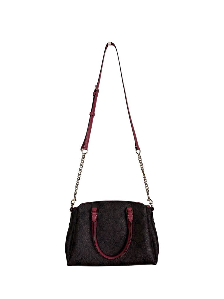 COACH COATED CANVAS LOGO HANDBAG