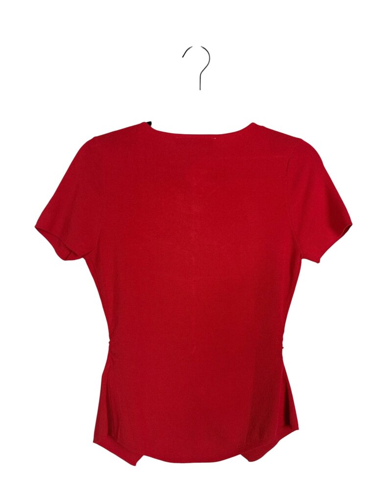 ZARA BUTTON RUFFLE BLOUSE