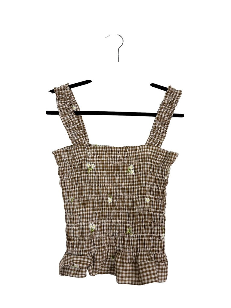 LOTUS & LAVENDER GINGHAM SMOCK TOP