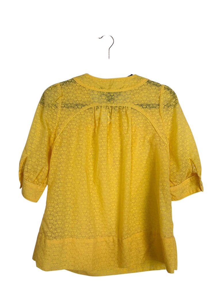 FRENCH CONNECTION SHEER BUTTON BLOUSE