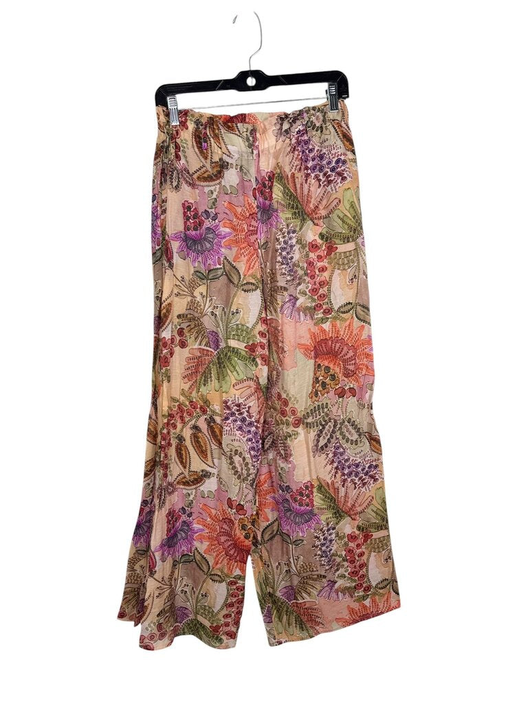 ZARA SHEER FLORAL PATTERN PANTS