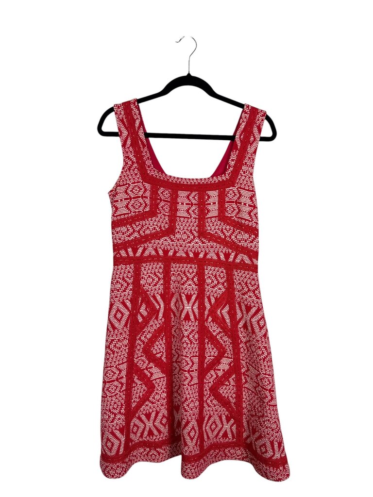 MAEVE LACE TRIM GEO PRINT DRESS