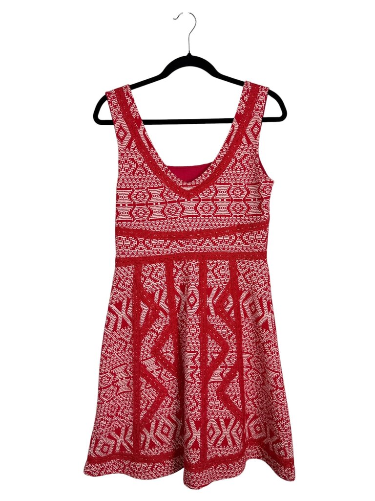 MAEVE LACE TRIM GEO PRINT DRESS
