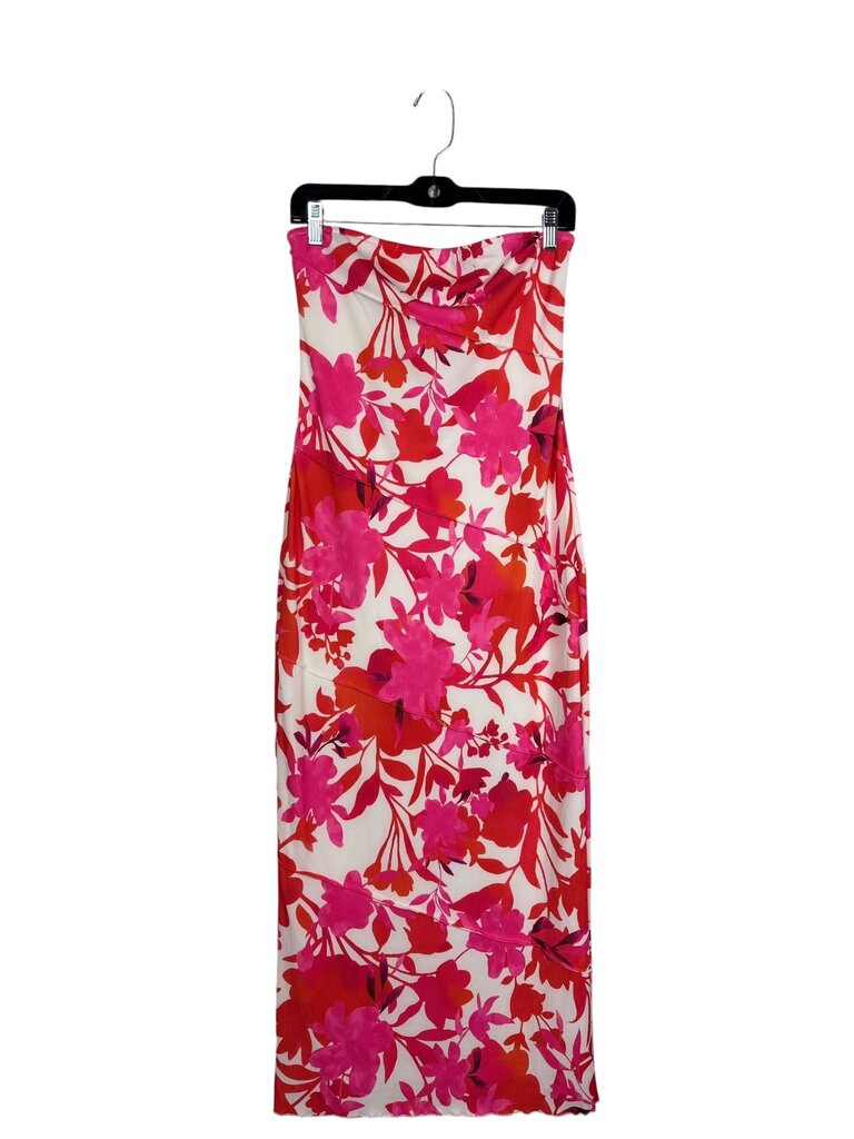 PRETTY GARDEN STRAPLESS FLORAL DRESS