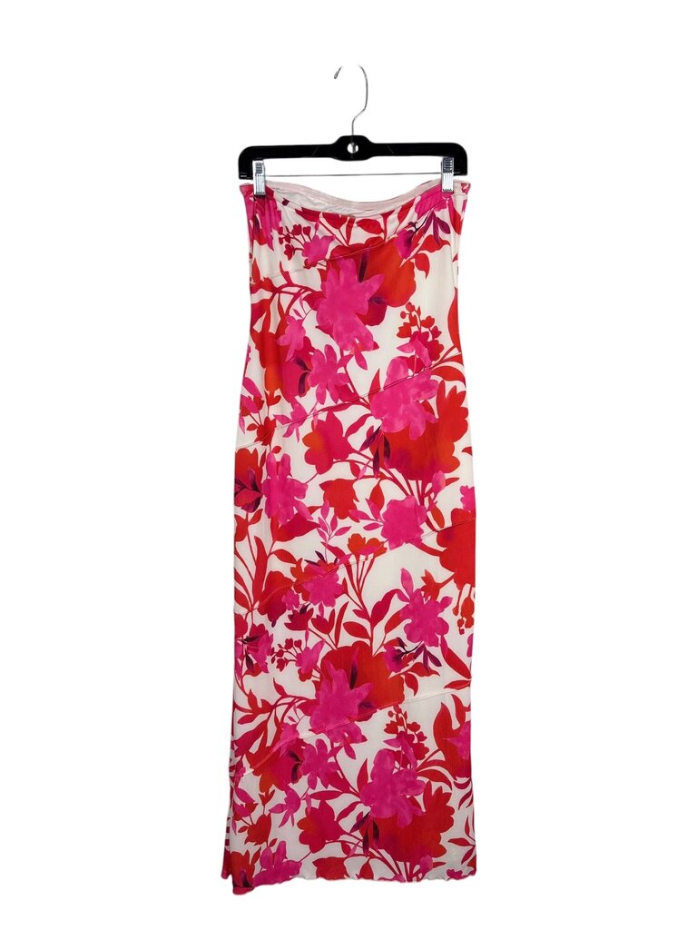 PRETTY GARDEN STRAPLESS FLORAL DRESS