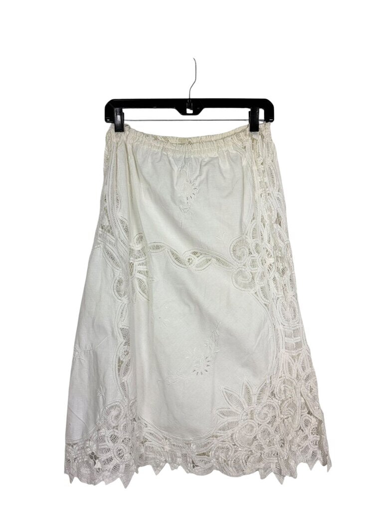 CLOUDBURST COLLECTION LACE MIDI SKIRT