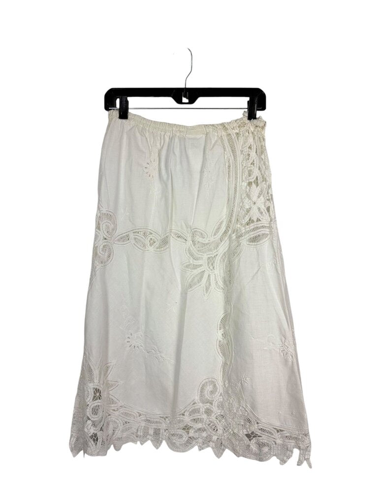 CLOUDBURST COLLECTION LACE MIDI SKIRT
