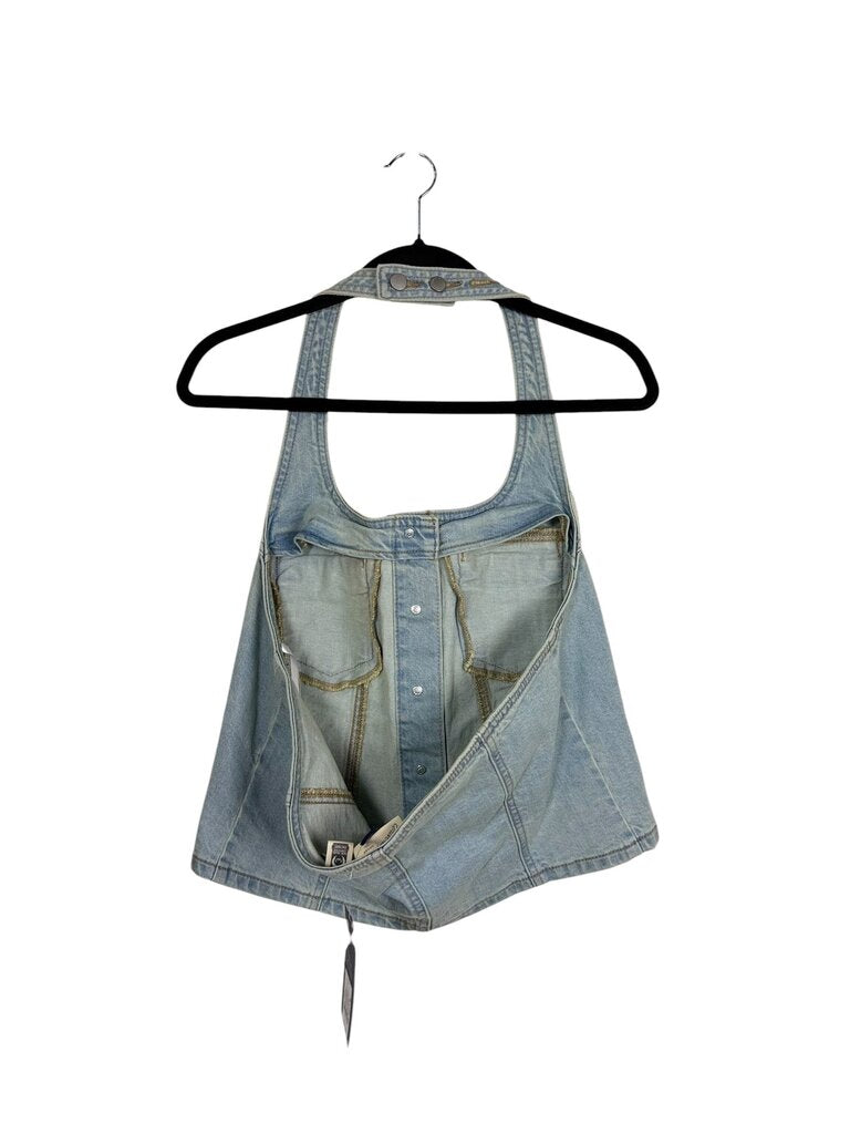 UNIVERSAL THREAD DENIM HALTER TOP